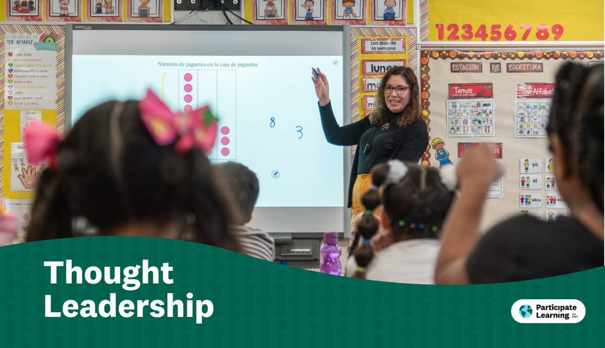 ParticipateLrng's tweet image. The November thought leadership edition of From Classroom to Career is live! 📰

New research from North Carolina classrooms shows how dual language learning strengthens reasoning, focus, and persistence in math. 🎓🧠

Explore how bilingual learning supports student success and…