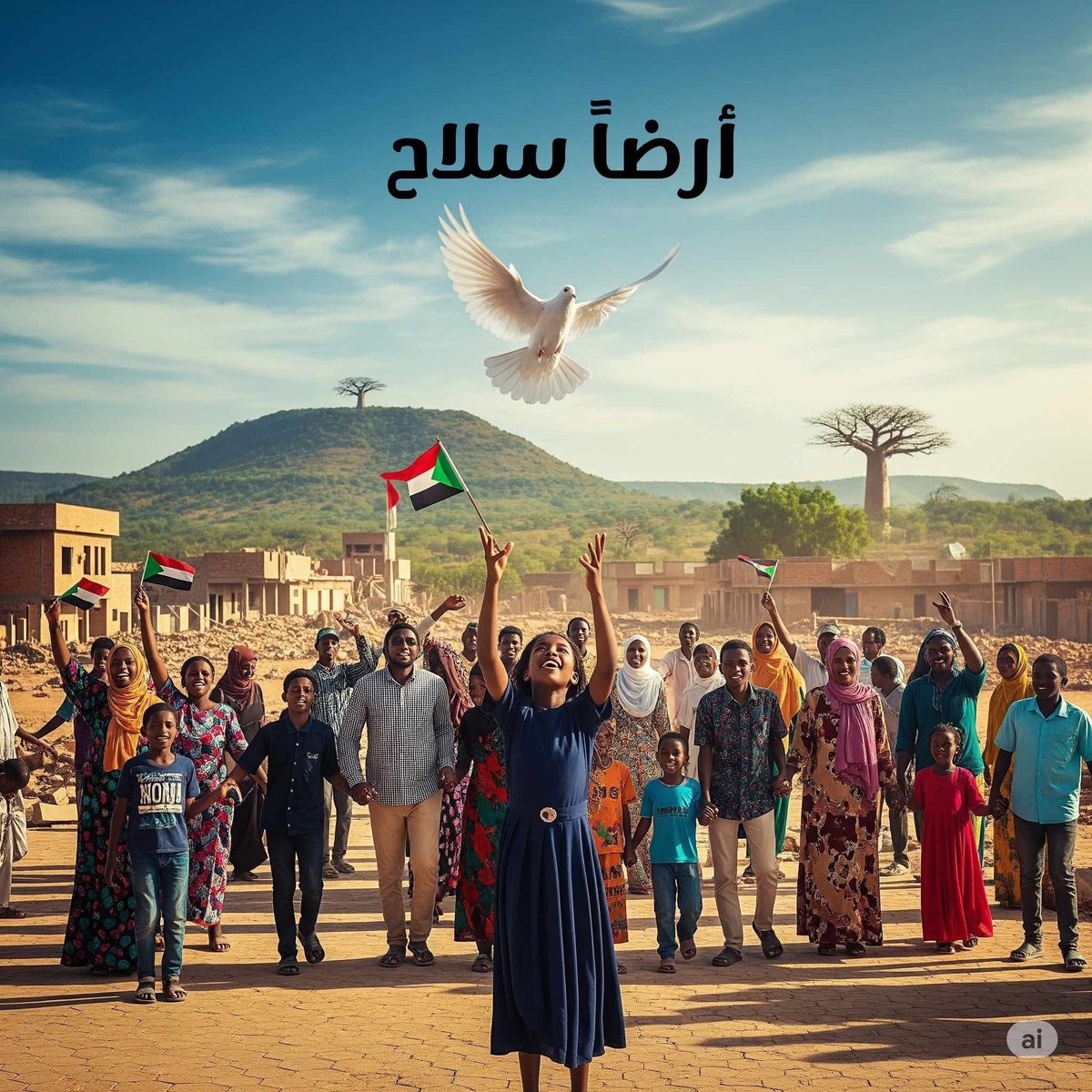 إلي صناع الوضع الراهن، إلي هنا وكفي ✋🏼

 اتركونا نعيش في سلام🕊

#أرضاً_سلاح_نتحد_ضد_الجراح
#الشعب_يريد_السلام
#السودانيون_يستحقون_السلام