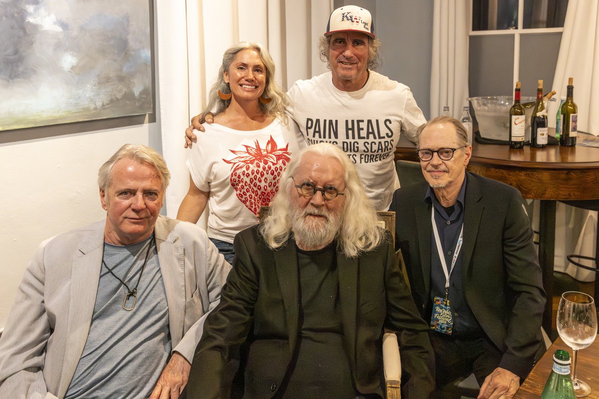 Actors Adin Quin, Sir Billy Connolly and Steve Buscemi at Key West Film Festival. Got to do a flash back with Steve talking about 1984 at the Pyramid Lounge in NYC meet up we had. Wild times at a punk rock drag bar with comedy...lol