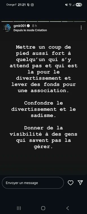 Psyhodelikus's tweet image. GMK qui réagit au coup de pied recu par Inoxtag