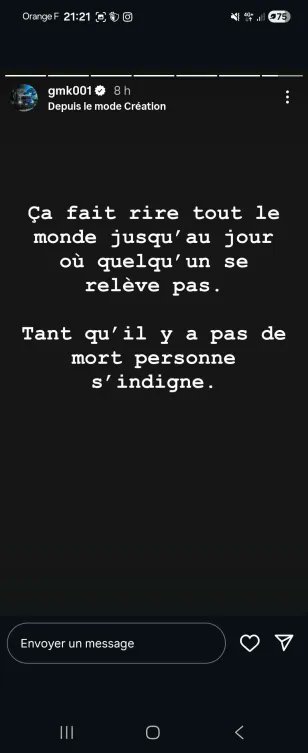 Psyhodelikus's tweet image. GMK qui réagit au coup de pied recu par Inoxtag