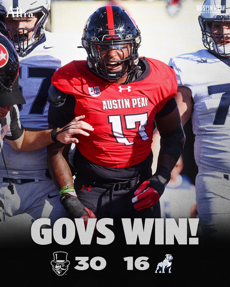 GovsFB's tweet image. 𝗦𝗠𝗔𝗦𝗛! 𝗕𝗔𝗡𝗚! 𝗧𝗢 𝗩𝗜𝗖𝗧𝗢𝗥𝗬! 🎩🏈

#WeWILL | #LetsGoPeay