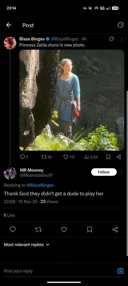 How did he come to the conclusion that a dude plays her?