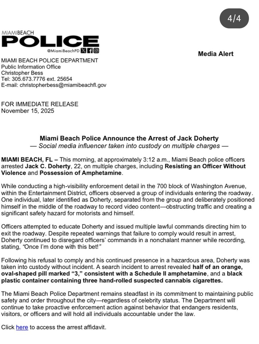 Jack Doherty got arrested! I'm devastated by this crushing news, of course..