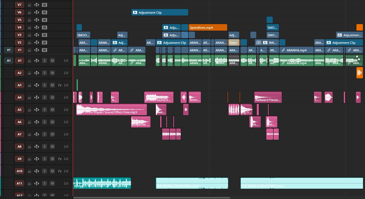 Hello DaVinci editors! 
I've recently been experimenting with DaVinci Resolve because... well, Premiere is starting to annoy me. 

Any tips?

(and a timeline of a short form video I recently edited in DaVinci)