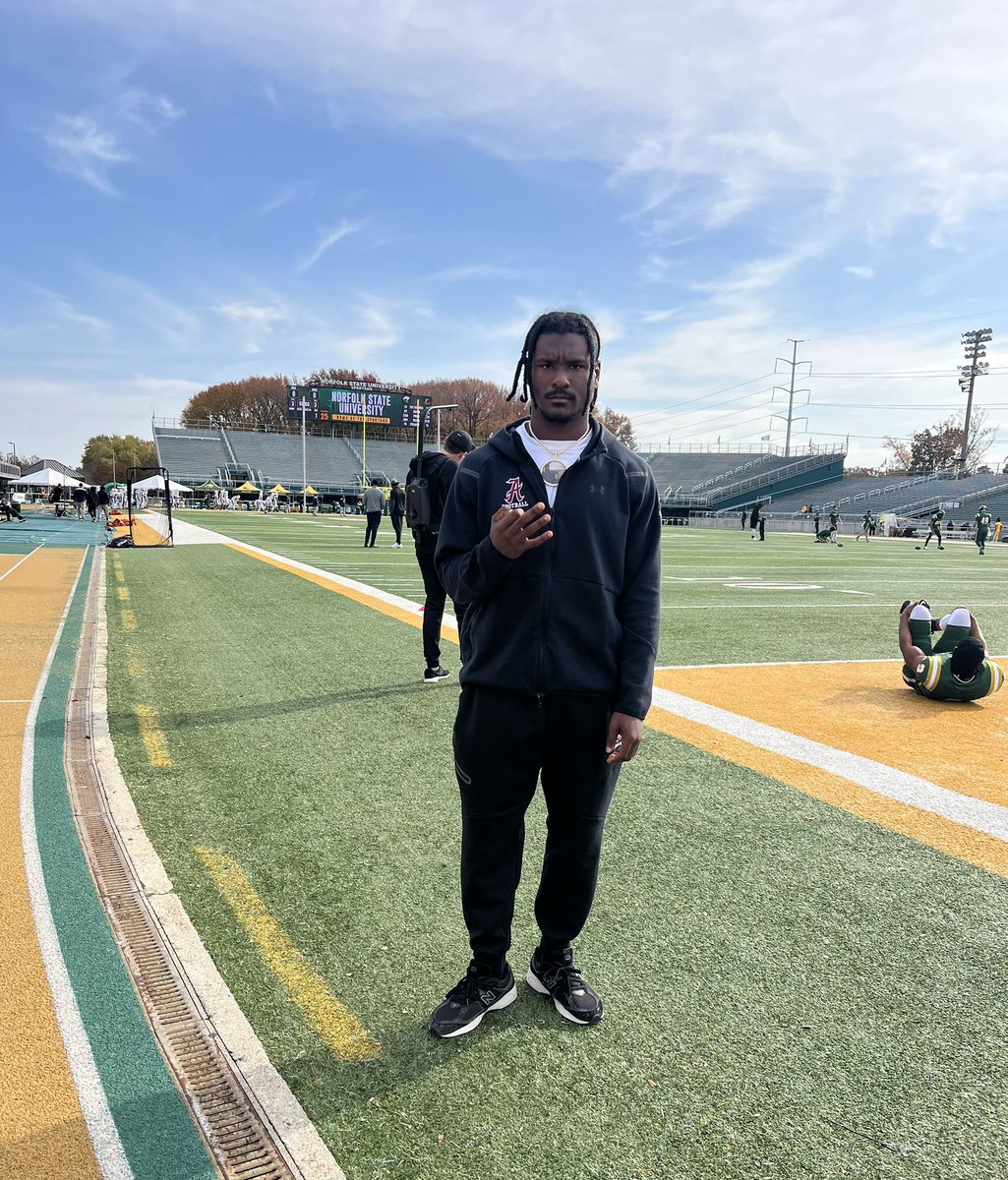 Would like to thank Coach <a href="/MichaelVick/">Michael Vick</a>  <a href="/CoachSteveAdams/">Steve Adams</a>  <a href="/drekendrick4/">Dre Kendrick</a> for a great day <a href="/NorfolkStateFB/">Norfolk State Football 🔰</a> … #BeholdtheGreenandGold ‼️

<a href="/coacheltonbrown/">Elton Brown</a> <a href="/LetItReign52/">Coach Roy Reynolds</a> <a href="/coachbull_/">Darryl Bullock</a> <a href="/DeMarcusMcMill4/">DeMarcus McMillan</a> <a href="/T_Woodbury11/">Tory Woodbury</a> <a href="/coachbshep/">B. Sheppard</a> 

#KeepingtheFaithandFocus