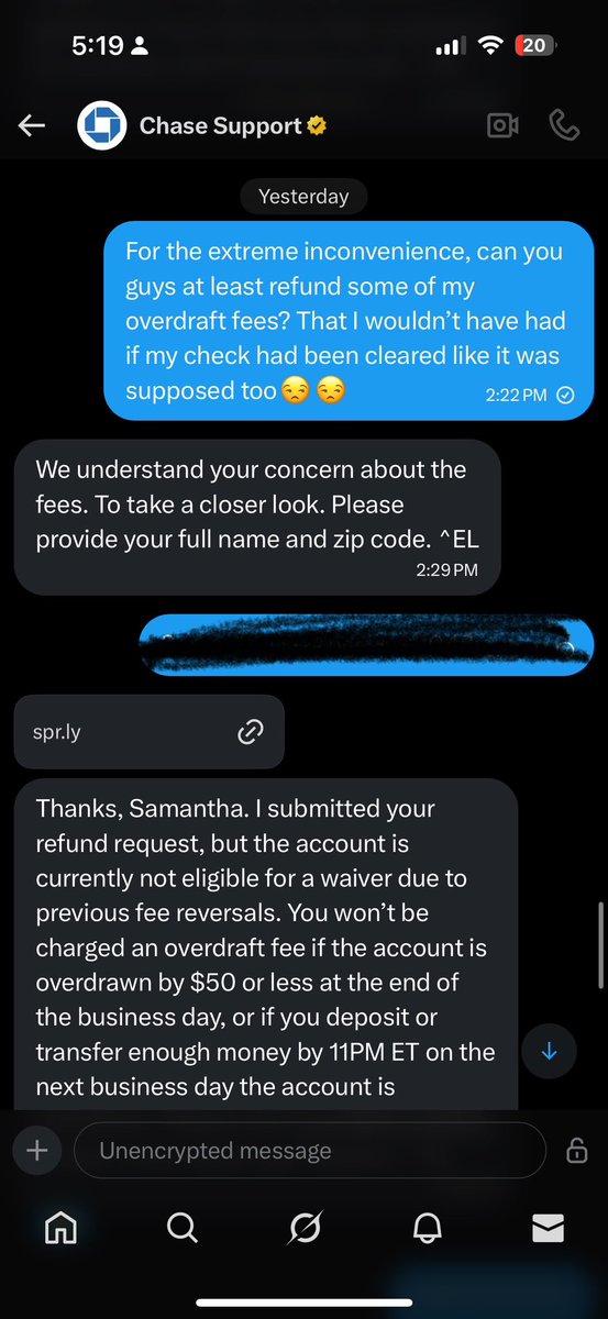 essellem33's tweet photo. @ChaseSupport @Chase ayoooo chase bank is literally a joke. Now they’re leaving me on read and ignoring my messages!!!!!!!! #chasebank #customerservice #worstcustomerserviceeverrrr #THEYLITERALLYLOSTA13kCHECKLOL https://t.co/sKC1yuyBA5