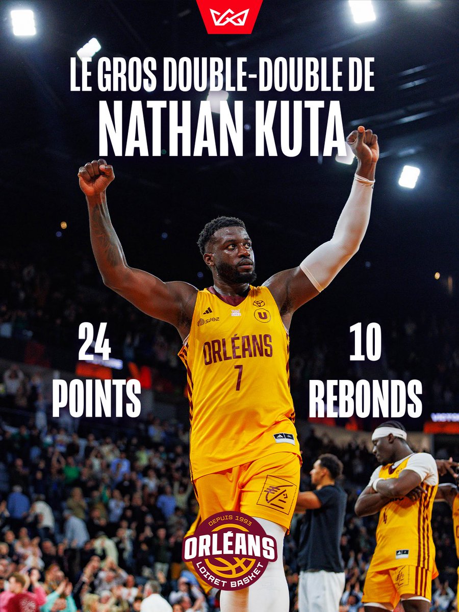 𝗗𝗢𝗠𝗜𝗡𝗔𝗡𝗧 💪

Nathan Kuta a sorti les muscles dans la victoire de l’<a href="/OLB45/">OrléansLoiretBasket</a> 🤯💥

24 PTS | 10 RBDS | 5 INTER | 2 PDS | 1 CTR | 35 D’ÉVAL