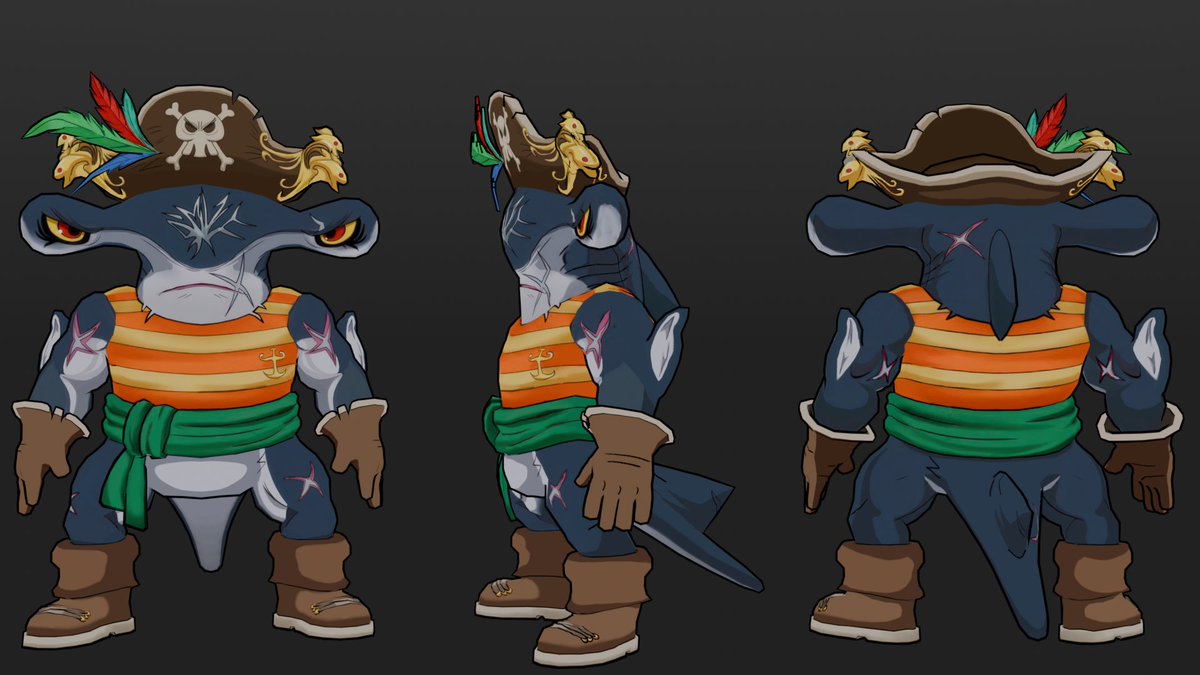 RaphaelG814's tweet image. Pirate-Shark model based on original concept art for upcoming game!🦈🏴‍☠️

I’d love to hear your thoughts and feedback, its very important for me!
Like and Repost if you enjoyed it🙌
#ROBLOX #RobloxDev #RobloxDevs