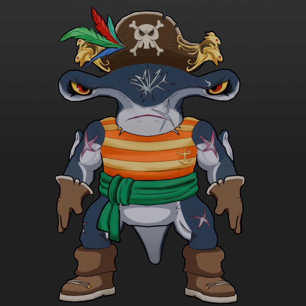 RaphaelG814's tweet image. Pirate-Shark model based on original concept art for upcoming game!🦈🏴‍☠️

I’d love to hear your thoughts and feedback, its very important for me!
Like and Repost if you enjoyed it🙌
#ROBLOX #RobloxDev #RobloxDevs