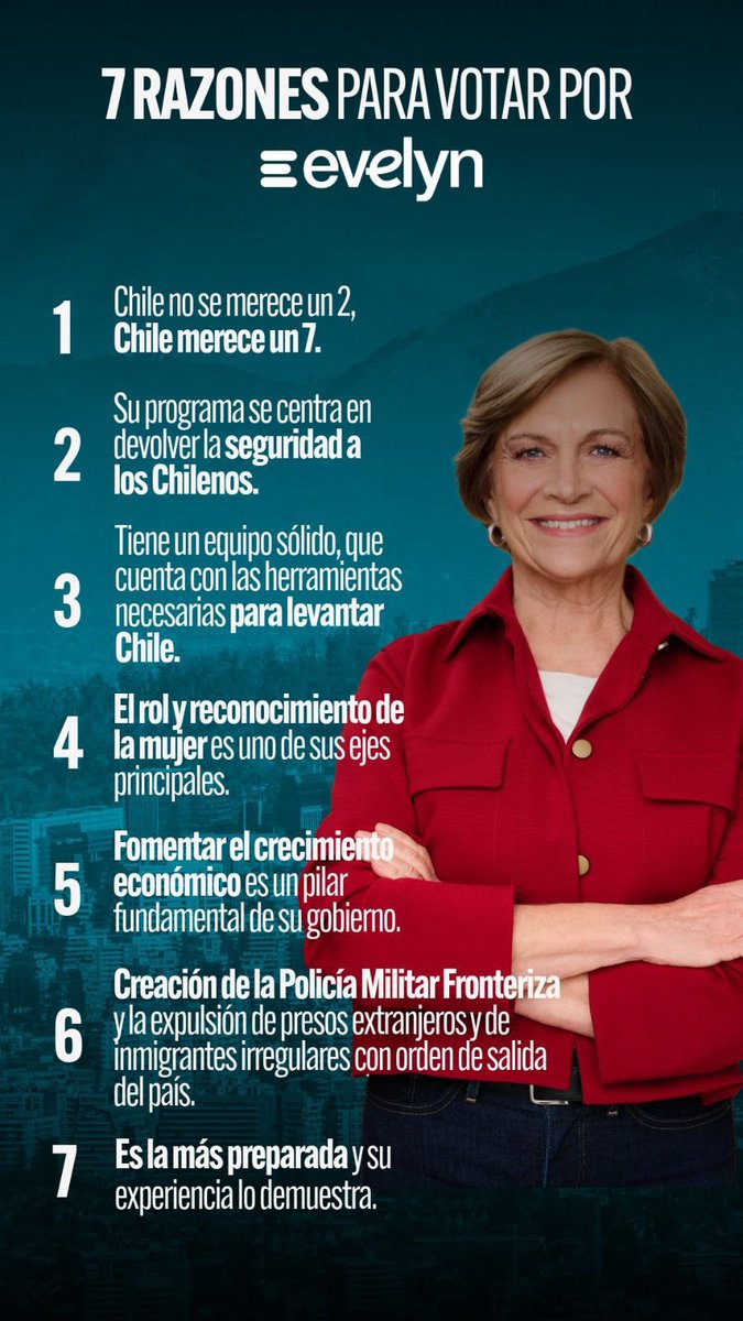 AlonsoMuozH1's tweet image. Gente del sector, en esta elección se juega mucho para arriesgar con un experimento como kkast y Kaiser q jamás han gobernado nada, elija responsable% a la candidata q asegura derrotar con tranquilidad  a Jara, con el mejor programa y equipo.#EvelynPresidenta  para levantar  🇨🇱