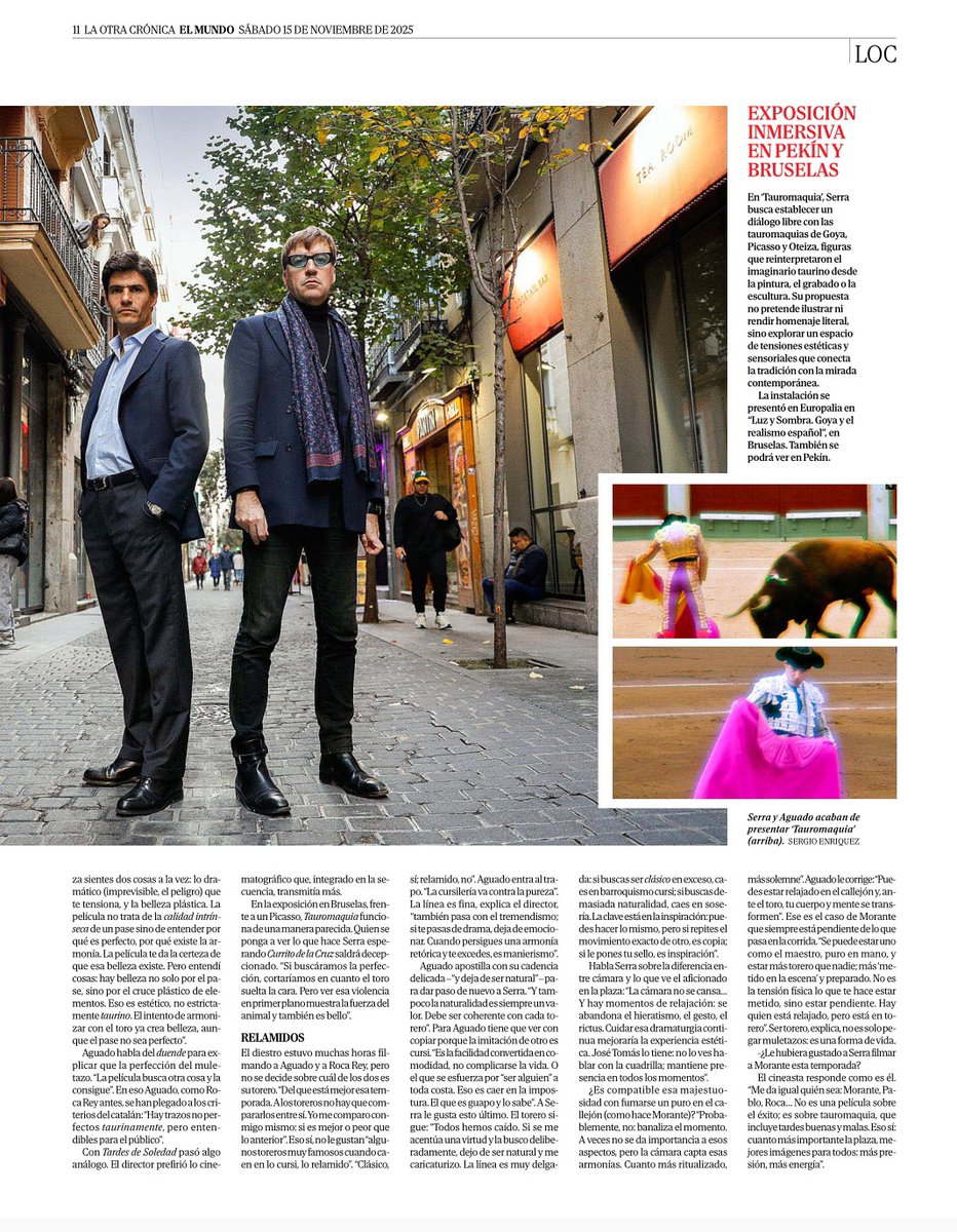 Albert Serra, junto a Pablo Aguado, en <a href="/LaOtraCronica/">La Otra Crónica</a> a propósito de su película "Tauromaquia": "Me gusta lo popular porque lo encarna la gente. No hace falta el cliché".