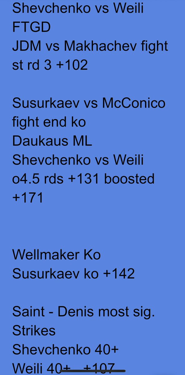 GGippe's tweet image. UFC 322 plays 
Didn’t do a single on shevchenko since I already have her to be champ at end of year also have single on the over 3.5 in jdm vs Islam
