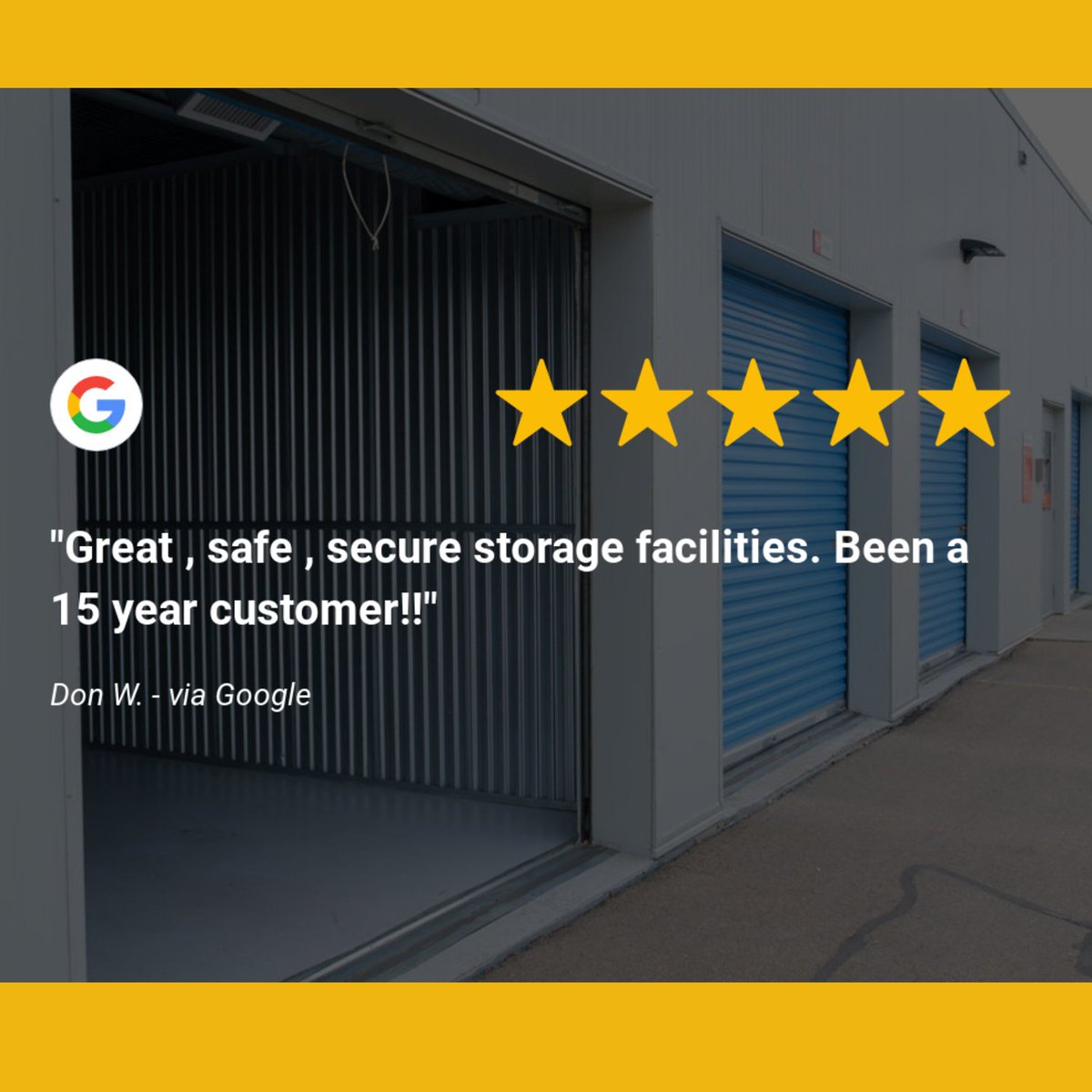 PockitStorage's tweet image. Thank you, Don, for trusting us with your storage needs for over 15 years. Your loyalty and confidence in our team mean the world to us.

At Pockit, we take pride in providing safe, secure, and reliable storage you can count on — year after year.

#PockitSelfStorage