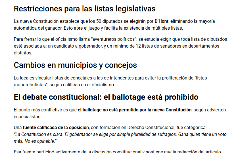 🧵1/4
A 1⃣ lo escribi hace unos dias, acá electorando.blogspot.com/2025/11/051125….
La otra imagen es un recorte de esta nota de <a href="/politicastafe/">Política de Santa Fe</a>.
Y  los cambios que aparentemente se estudian son esteriles, no tienen ninguna base y van a lograr  lo contrario, o sea lo mismo que hasta hoy