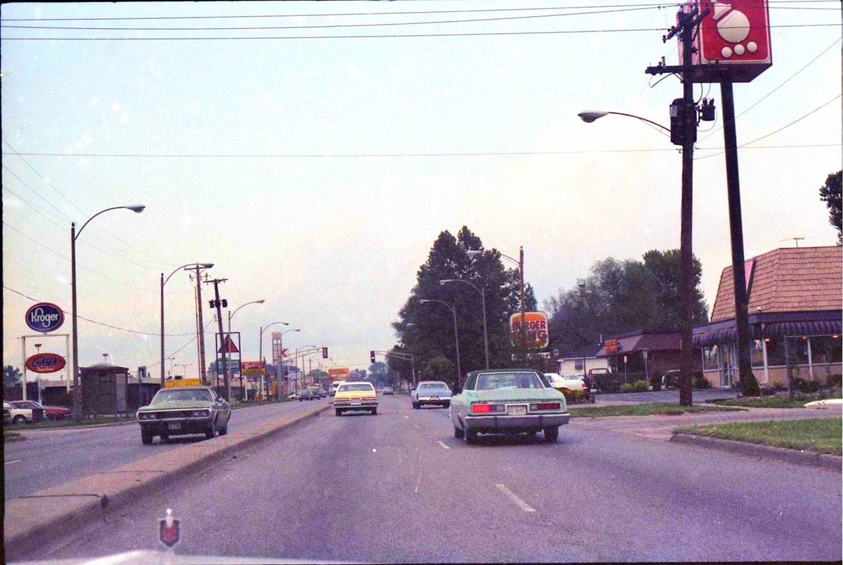 Conduciendo en Illinois, EEUU, 1984. Foto mía