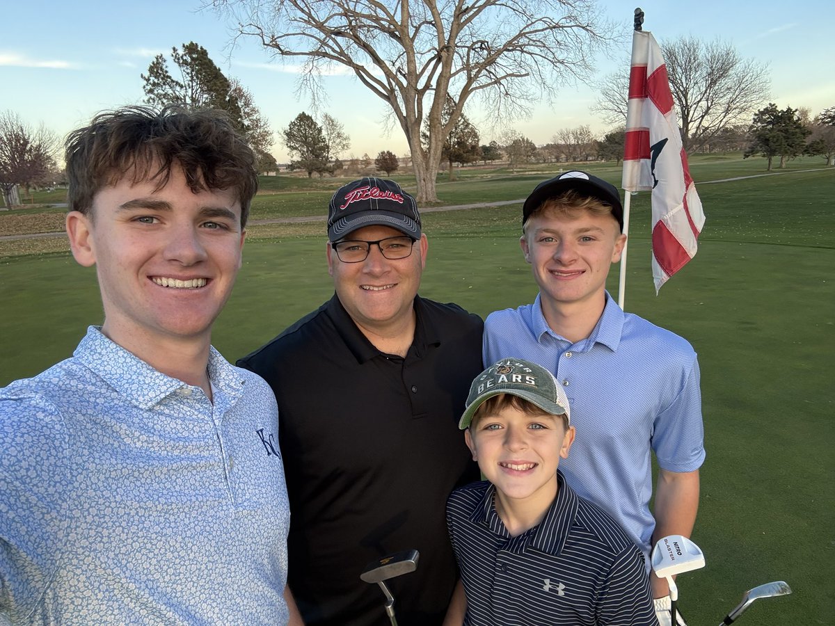 Perfect fall day for golf! Love playing with these boys. 🍁🍂🏌️⛳️