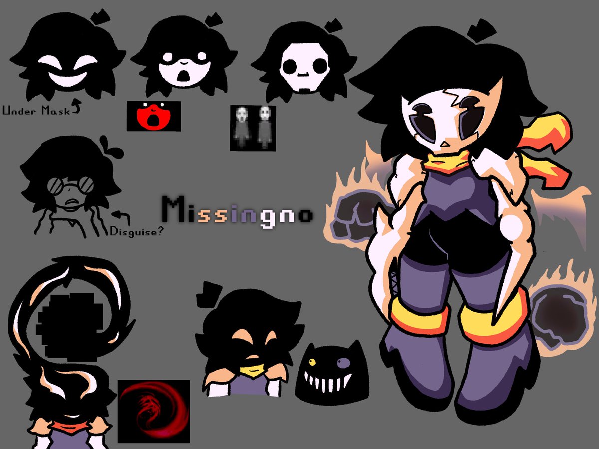 Kamiakiro7's tweet image. Missingno Humanization Concept #missingno