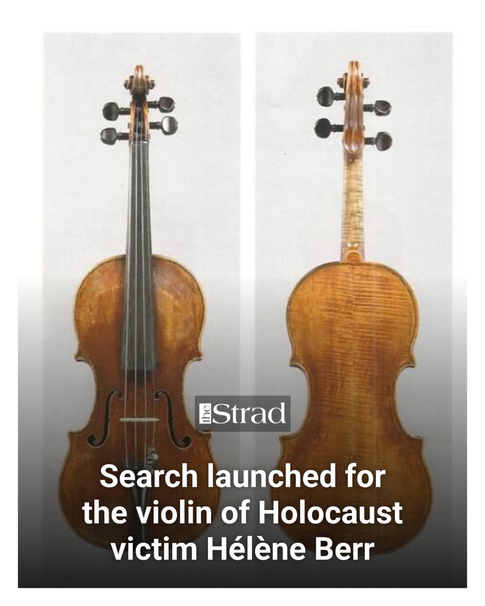 TheStradMag's tweet photo. The niece of Holocaust victim Hélène Berr has launched an appeal to discover the whereabouts of the violin that formerly belonged to her aunt, a musician and diarist who perished in the Bergen-Belsen concentration camp in 1945 aged 24: https://t.co/cjpfEtvObq https://t.co/KCYJiGYOMj