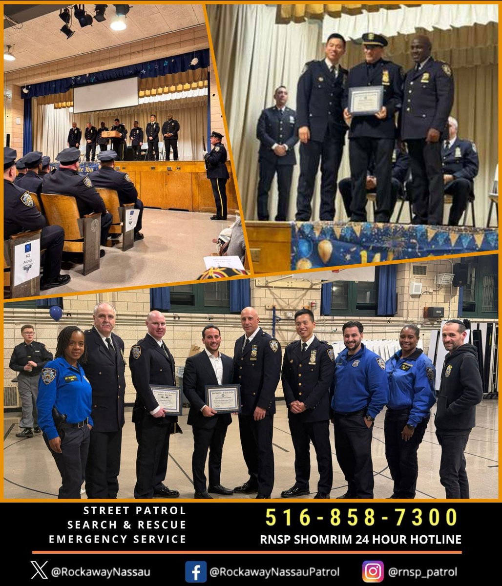 The Rockaway Nassau Safety Patrol (Rockaway Nassau Shomrim) was honored to accept the Community Partner Award at the <a href="/NYPD101Pct/">NYPD 101st Precinct</a> Medal Day Ceremony in recognition of the work that the members of RNSP do day in and day out in #collaboration with <a href="/NYPDnews/">NYPD NEWS</a>. It is truly a privilege