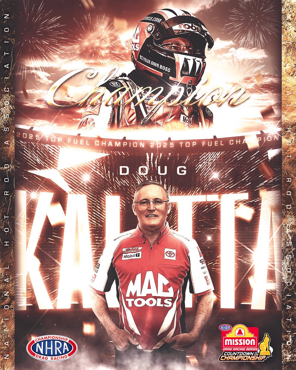 .<a href="/Doug_Kalitta/">Doug Kalitta</a> is the 2025 <a href="/MissionFoodsUS/">Mission Foods 🌮</a> Series Top Fuel World Champion!