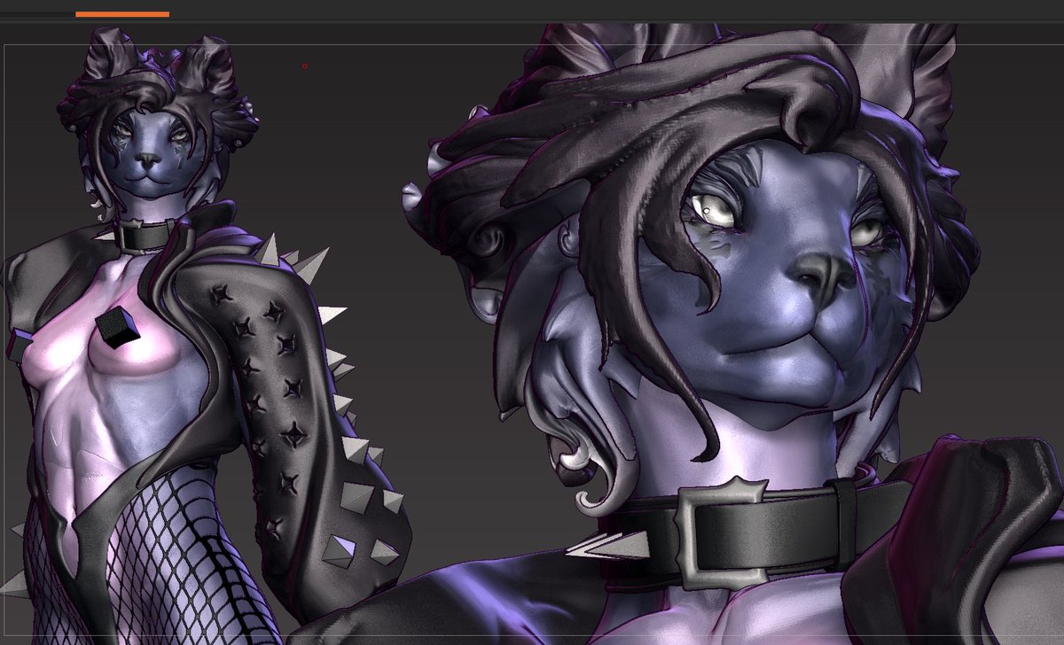LevanioP's tweet photo. I can't help but brag, but I really did make a reference furry head, all that's left is to add the inner jaw and integrate everything correctly so I can give her much more emotion.
And not a day without furries https://t.co/dy6QW3FJEm