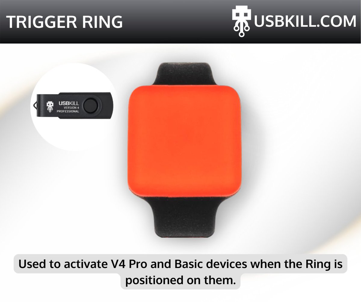USBKill's tweet image. 🚨 Stay in control with USBKill Trigger Ring. Instant action for your USBKill device. Test with confidence! 🔐🚀  l.usbkill.com/eP78U 
#HardwareTesting #USBKillV4 #USBKill #Pentesting #infosec #security #RedTeam
