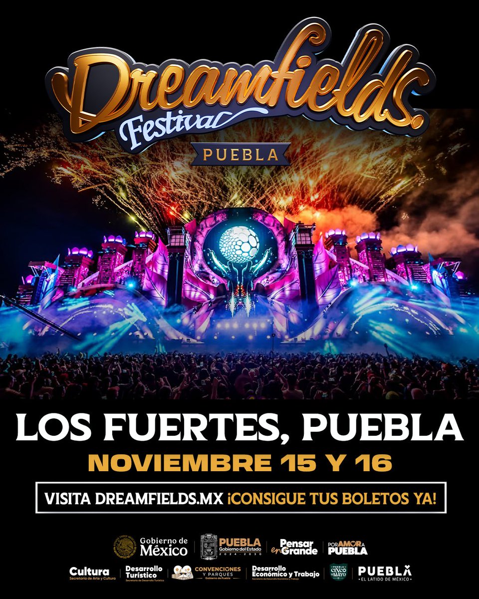 🎭 Festival Dreamfields #Puebla

Consigue tus boletos aquí 👉 dreamfields.mx