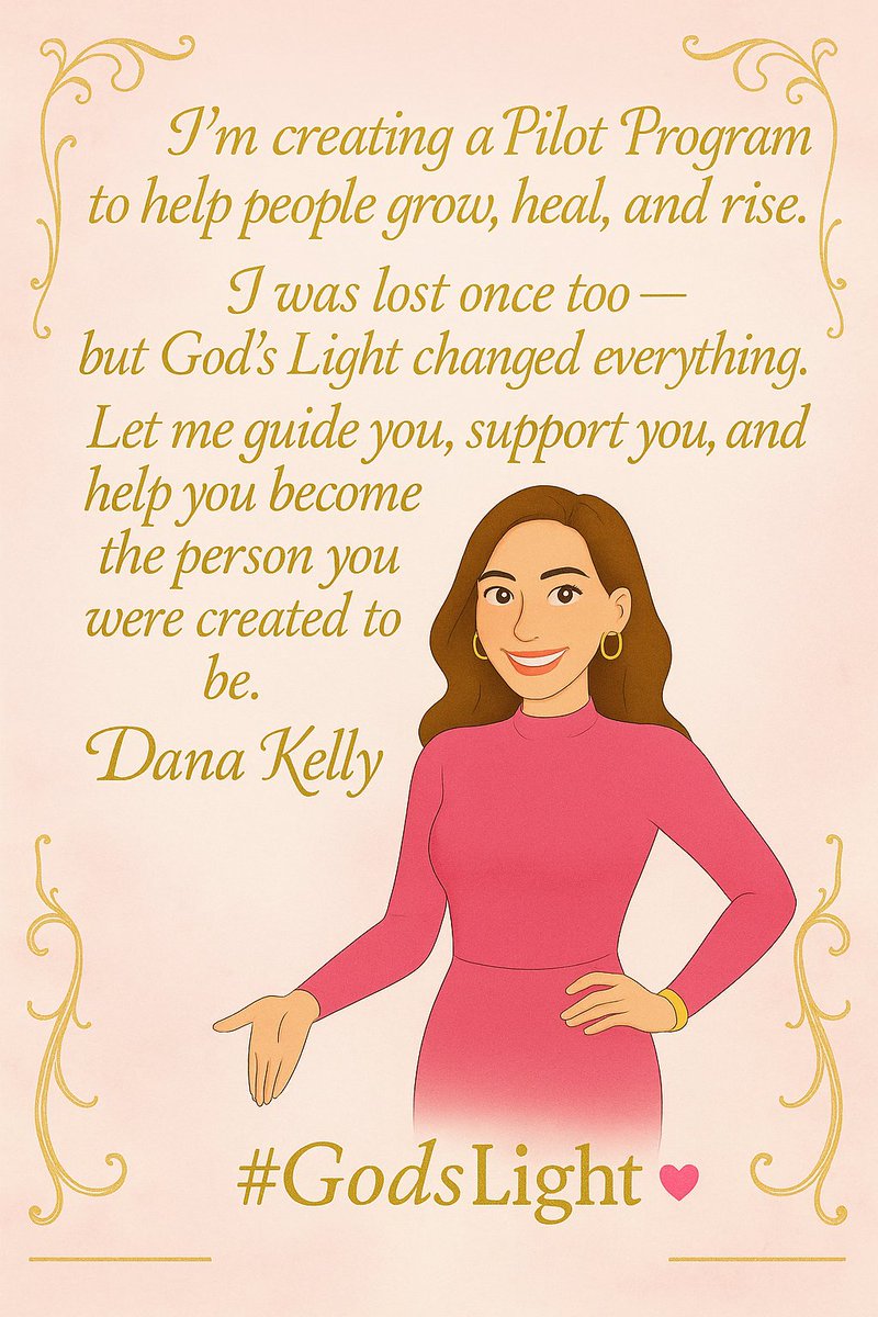 LilyBelleHi's tweet image. A new beginning starts right here.
I created this Pilot Program for anyone who wants to grow, heal, and rise into the person God designed them to be.
Take my hand — let’s walk in His Light together.
#GodsLight 💗 #PilotProgram #FaithJourney #RiseAndHeal #WalkInTheLight…