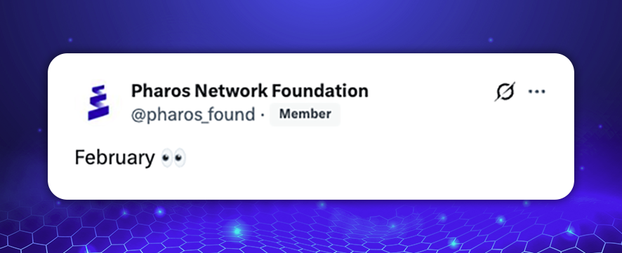 Crypto_Pranjal's tweet image. Pharos Network Mainnet in February?

The Pharos Network&apos;s [@pharos_network] Foundation account [@pharos_found] today posted “February 👀”.

Looks like the Pharos Mainnet is lined up for February. So yeah, roughly 3 months left until mainnet.

Does February feel close or far to…