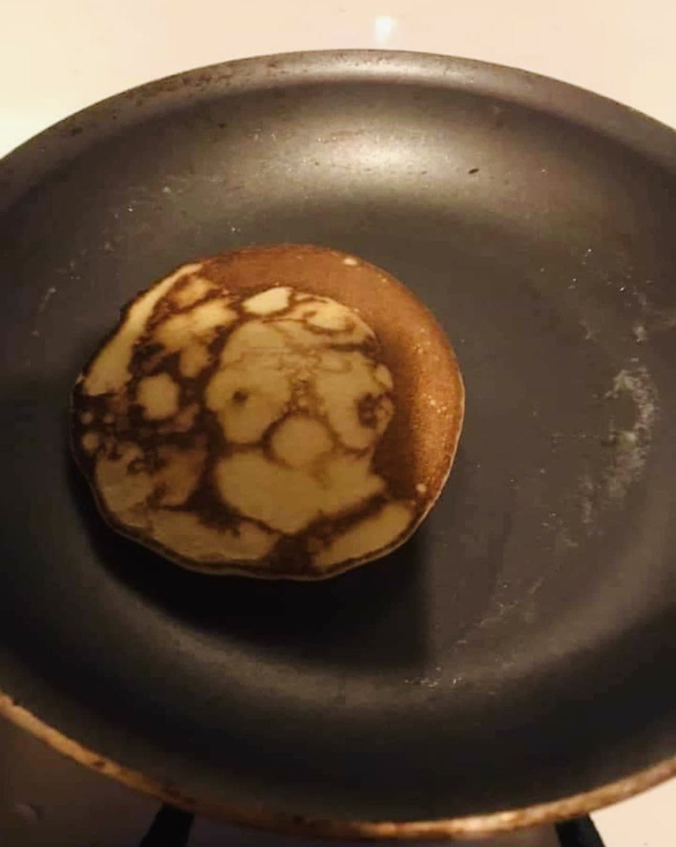 Why does this pancake look like Homer Simpson on a ring doorbell