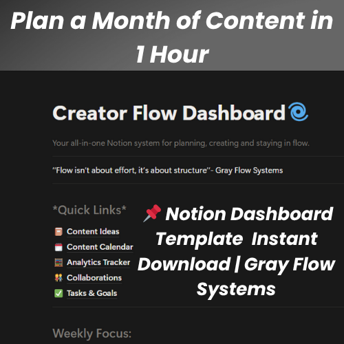 GrayFlowSystems's tweet image. Recently updated my first Notion template listing&apos;s thumbnail on my Etsy store, grayflowsystems.etsy.com. Give it a look! #notioncreator #Template #etsyshop #etsy