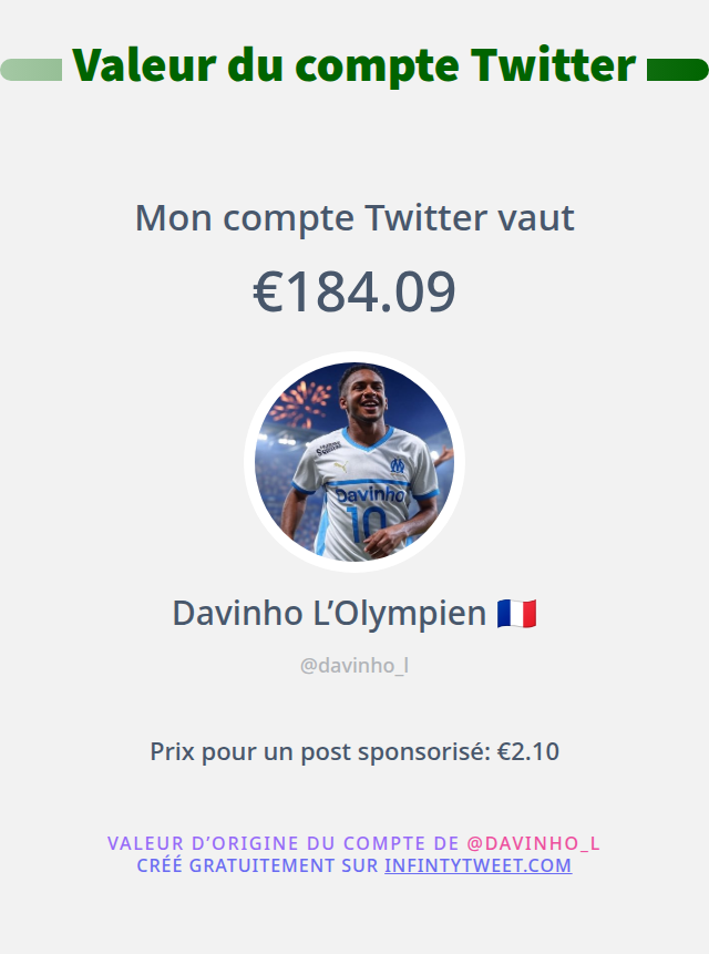 Mon twitter vaut: €184.09

➡️ infintytweet.me/account-worth?…