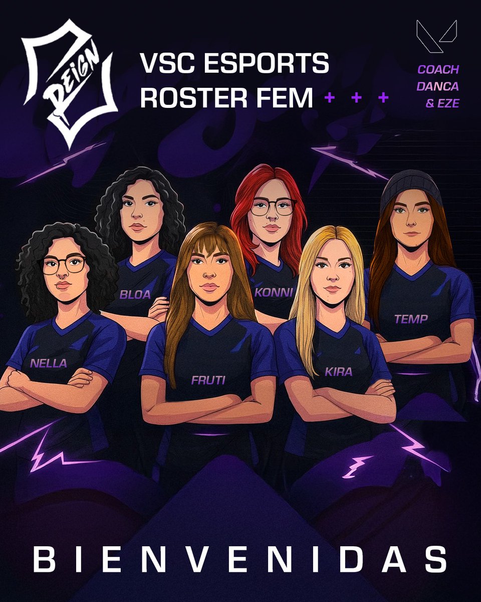 Les queremos dar la bienvenida a ELLAS, que vienen a competir, a inspirar y a dejar huella 🔥
Bienvenidas VSC REIGN, nuestro Roster Femenino Oficial de Valorant 👑💙🤍
Nacidas en el Sur, pero preparadas para conquistar el mundo. 🌎✨