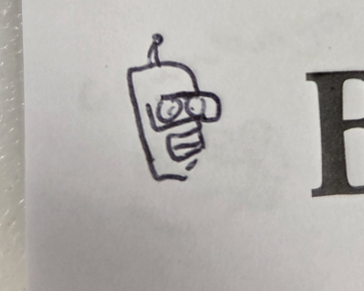 10 second doodle of Bender.