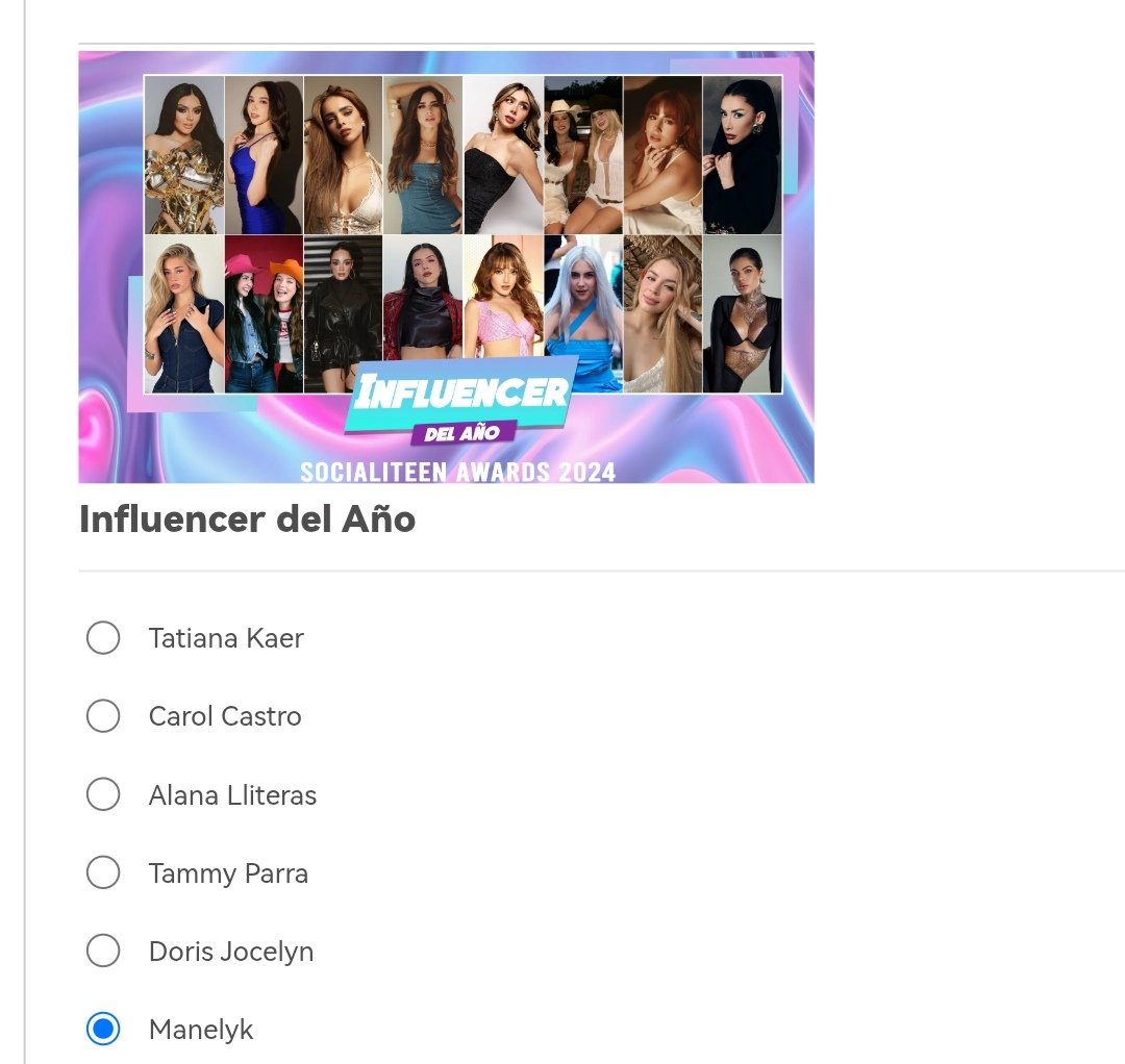 ManeUpdates's tweet image. Buenas tardes 🐦

Estamos PRENOMINADXS en 3 categorías de los SocialiTeen, hora de votar🔥

Influencer del año : Manelyk 
Influencer viral del año : Manelyk 
Fandom de año : Manelyk 

Vamos que se note💪🏻🤩

👉socialiteen.com/socialiteen-aw…

#ManelykGB 
#ManelykGonzalez 
#TeamPajaritas