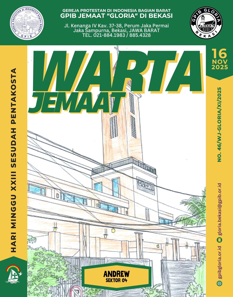 gpibgloria's tweet photo. Cover Warta Jemaat Edisi Spesial 
16 November 2025  Hadir dengan 3 cover yang berbeda - namun isi nya sama. 
Karya Mewarnai Adik-Adik Layan PA di Sunday Market November 2025.

Edisi kali ini: hasil karya dari : Queenkha (Sektor 5), Andrew (Sektor 4), Lyrisa (Sektor 11)

Selamat! https://t.co/oxH7A0Ecic