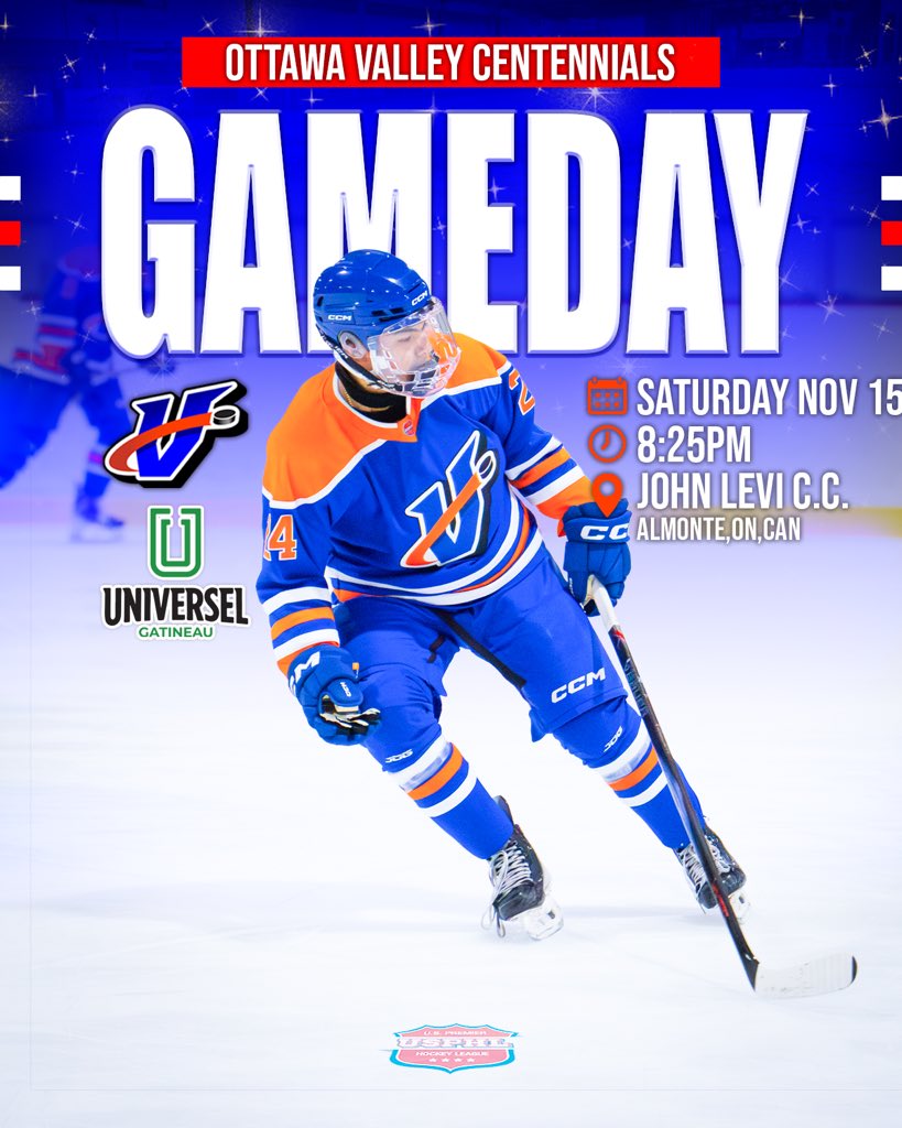 USPHLCents's tweet photo. 🚨 HOME GAMEDAY🚨

The Cents are taking on Universel Gatineau in Almonte today as they look for revenge from last weekend!

🆚 Universel Gatineau
🗓️ Saturday Nov 15
⏰ 8:25 PM
🗺️ Almonte, ON, CAN
🏟️ John Levi Community Centre https://t.co/eqJiMY9xeh