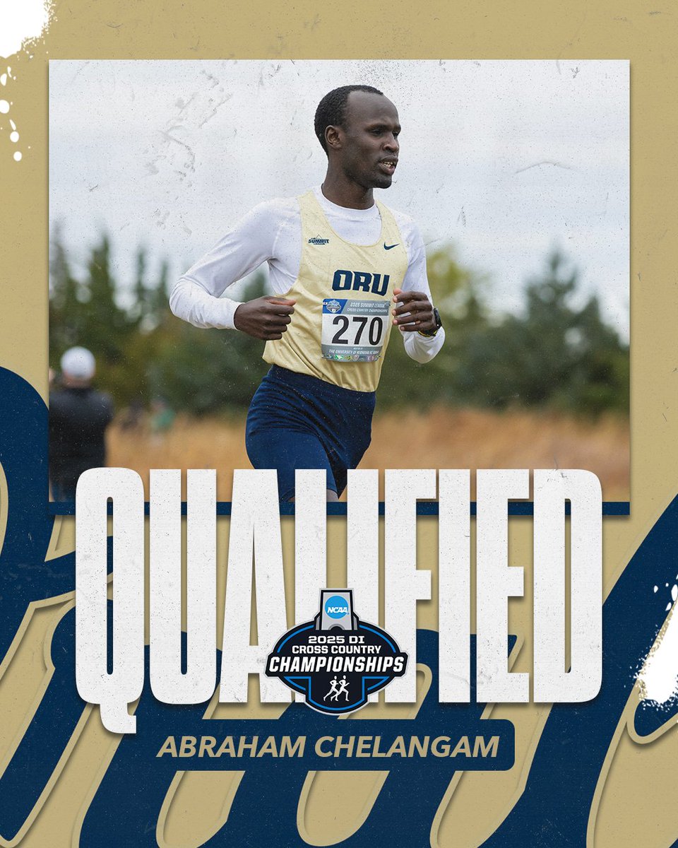 ORUXC's tweet image. 𝐇𝐄'𝐒 𝐆𝐎𝐈𝐍𝐆 𝐁𝐀𝐂𝐊 👑

Abraham Chelangam is headed back to NCAA Cross Country Nationals following his top-15 performance in the Midwest Regional!  

#ORUXC | #GoldenStandard