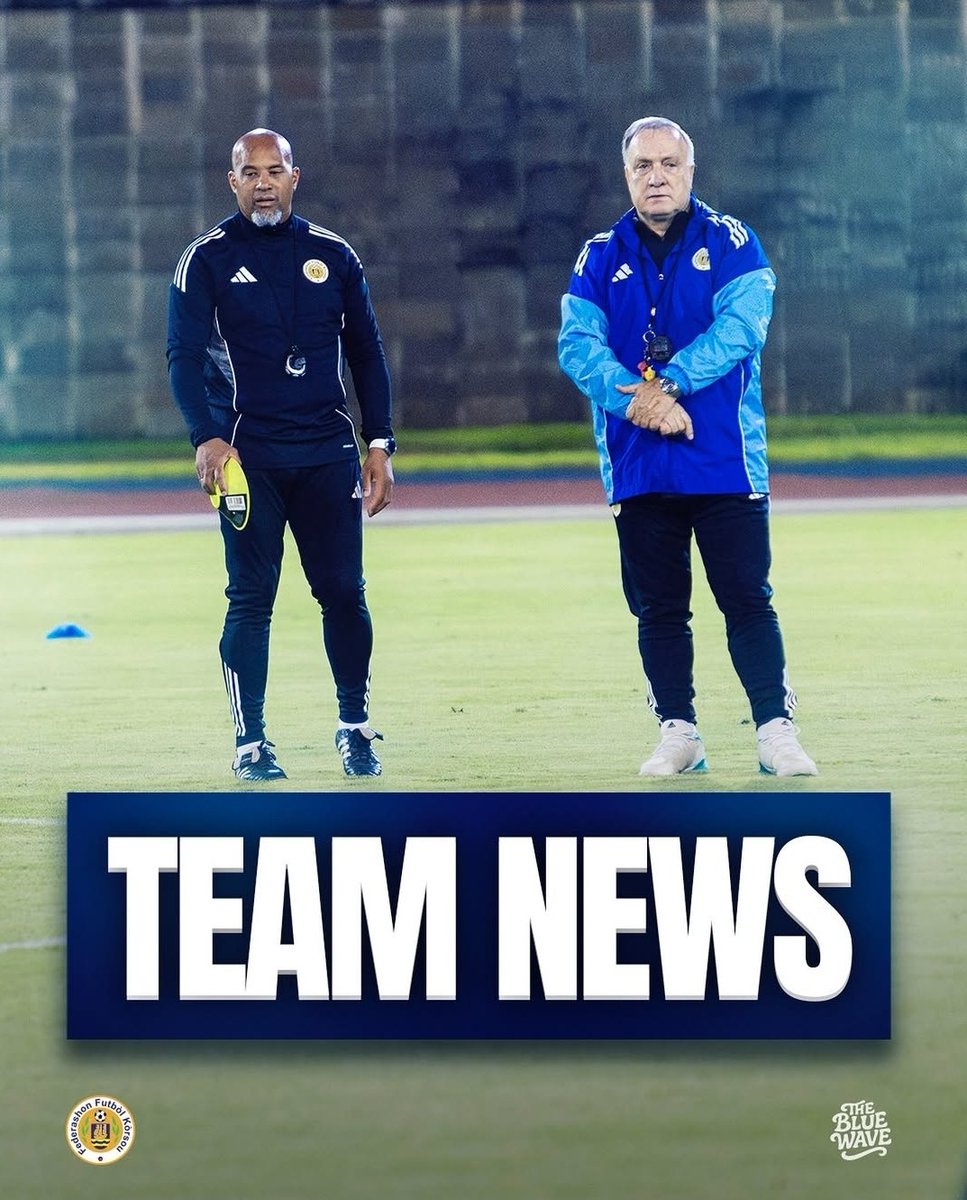 Curacaofootbal1's tweet image. 🚨 head coach Dick Dick has left the national team's camp in Jamaica for personal reasons.

His assistants, Dean Gorré and Cor Pot, will now oversee training and match preparation.

Gorré and Pot will stay in regular contact with Advocaat for tactical decisions.

#EOlaBlou