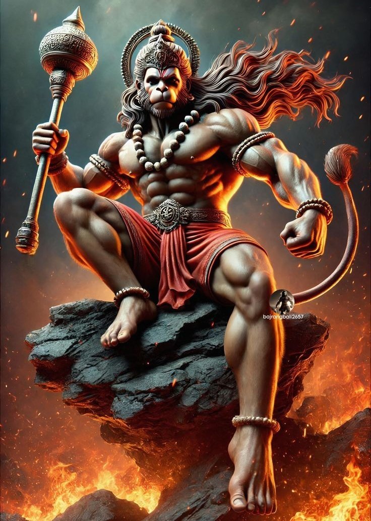 जहाँ साहस खत्म होता है,
वहीं से बजरंगबली की शक्ति शुरू होती है।

हनुमान जी की जय 🚩