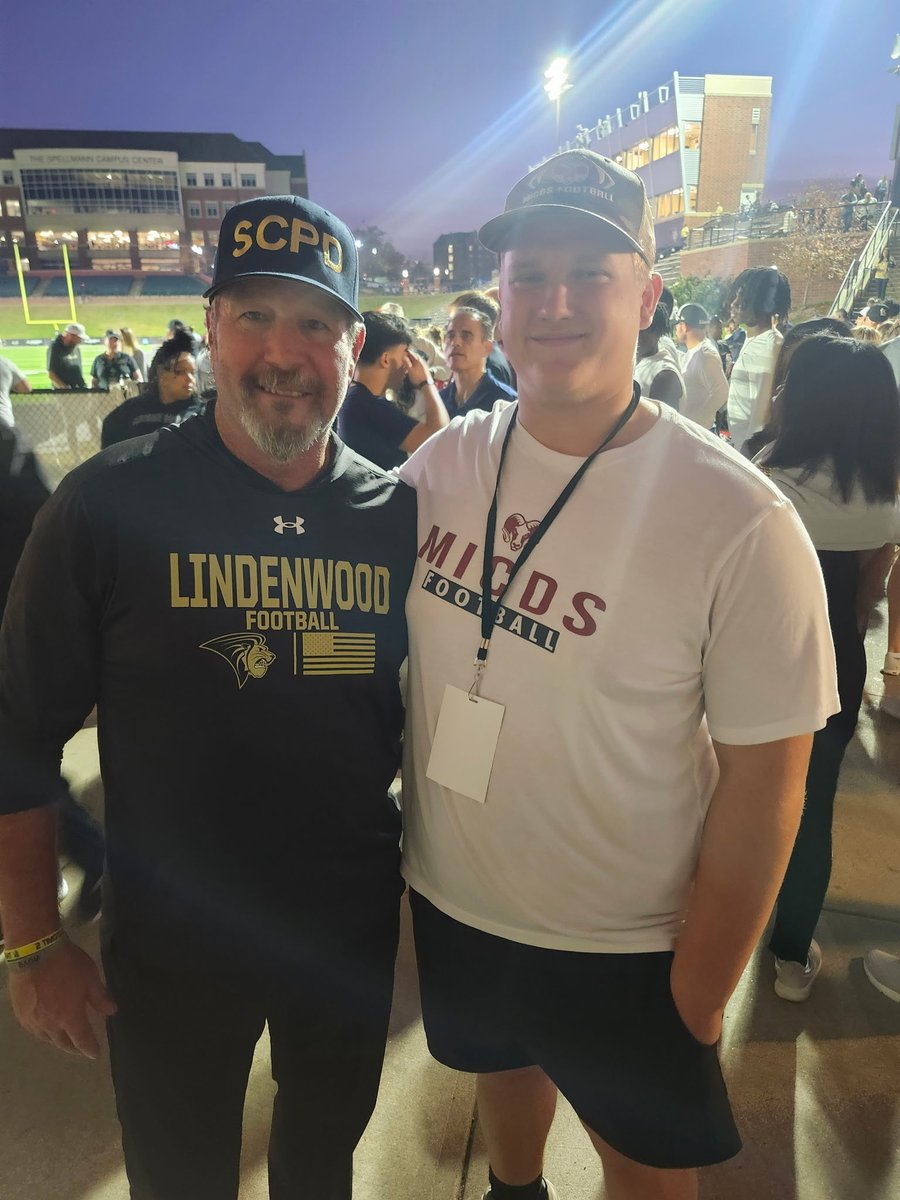 CalebEOtten's tweet image. Had an amazing game day @LindenwoodFB and loved the facilities and coaching stafff. Thank you @Coach_HHarris, @Baldwin_CoachBB, and @stugfb for great time.   @Coach_M_Irvin @MICDSfootball @BouchardFred @CoachLuke6 @nmenneke77 @Raybarnes686gm1 @JPRockMO @coachgoldberg1…