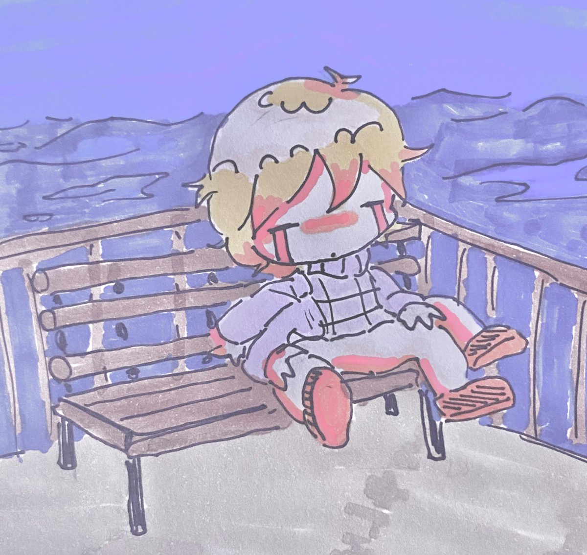 yoday I was sitting in that oje spot of forest pier while your crying cus im lowk ugly as fuck irl and ingame #yume2kki
