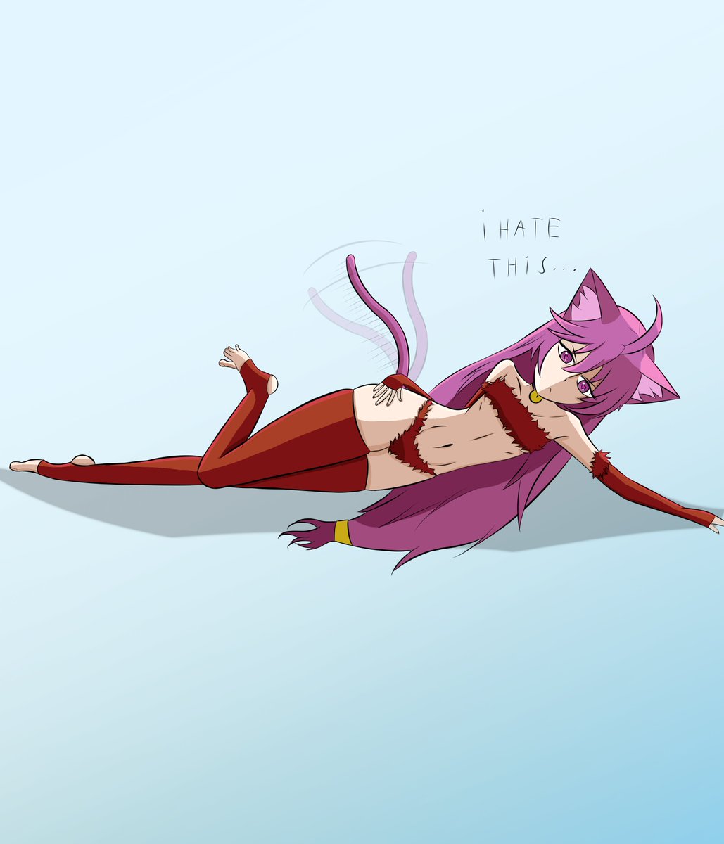 Potatoeeoeo's tweet image. Colored kanami Kitty, i need to get better at shading #Rance