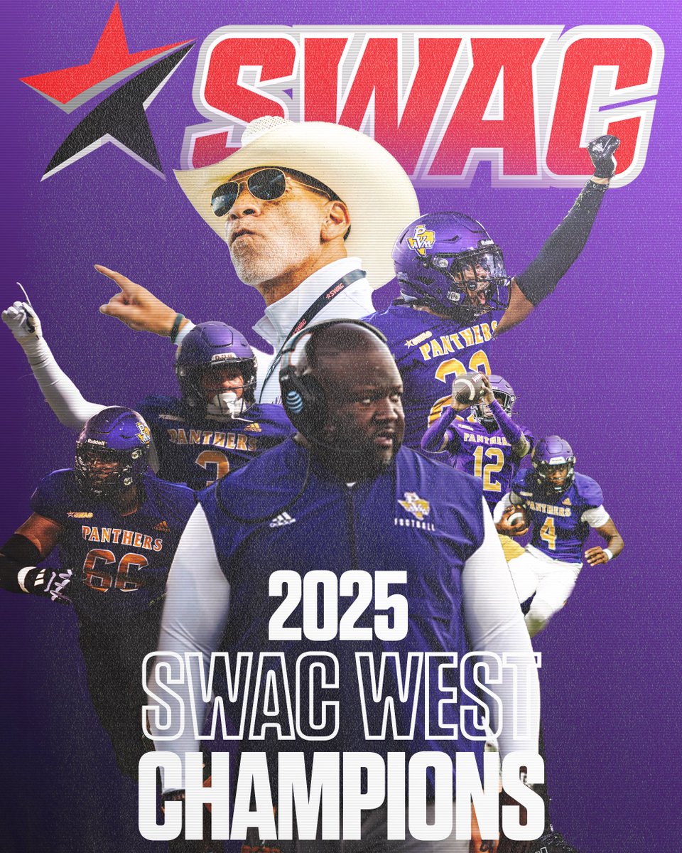 PRESENTING YOUR 2025 SWAC WEST CHAMPIONS🏆

#DOG | #WTW | #PVAMUFootball