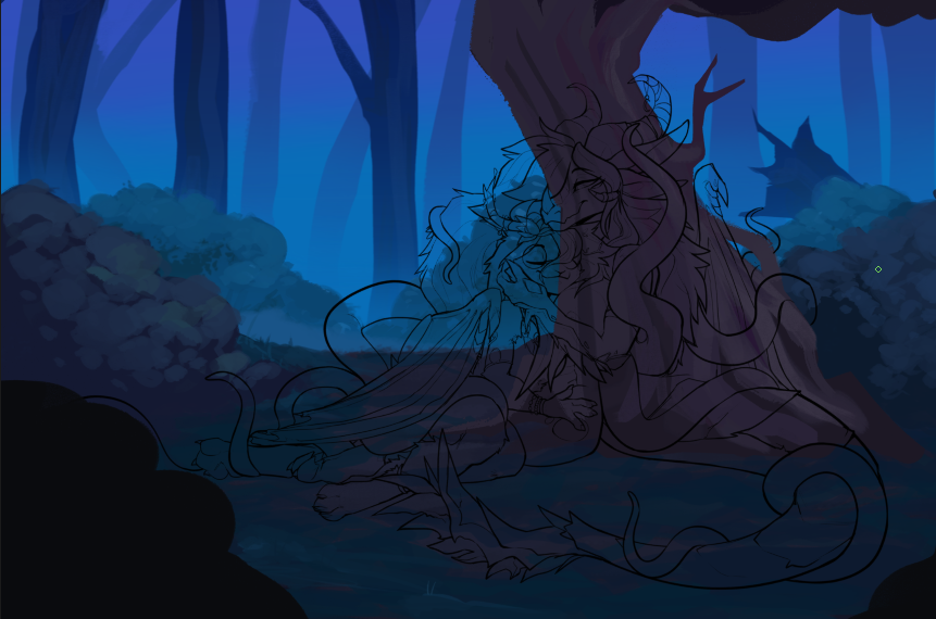 Kislyception's tweet photo. Here's a little WIP from a special comm :)

#furryart #furryartist #furryartwork https://t.co/7WYOOKb6sb