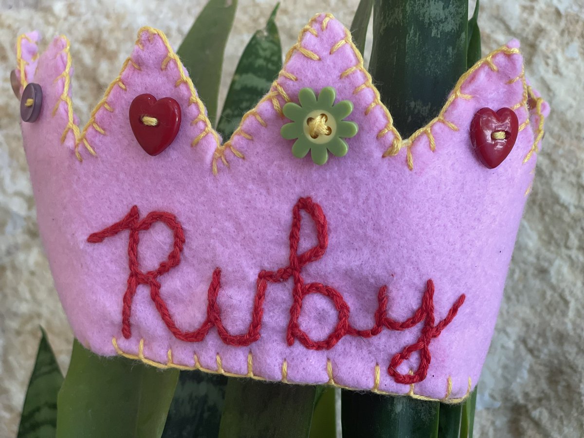 A crown I made for a new fam member. Ruby is such an awesome name. ♥️