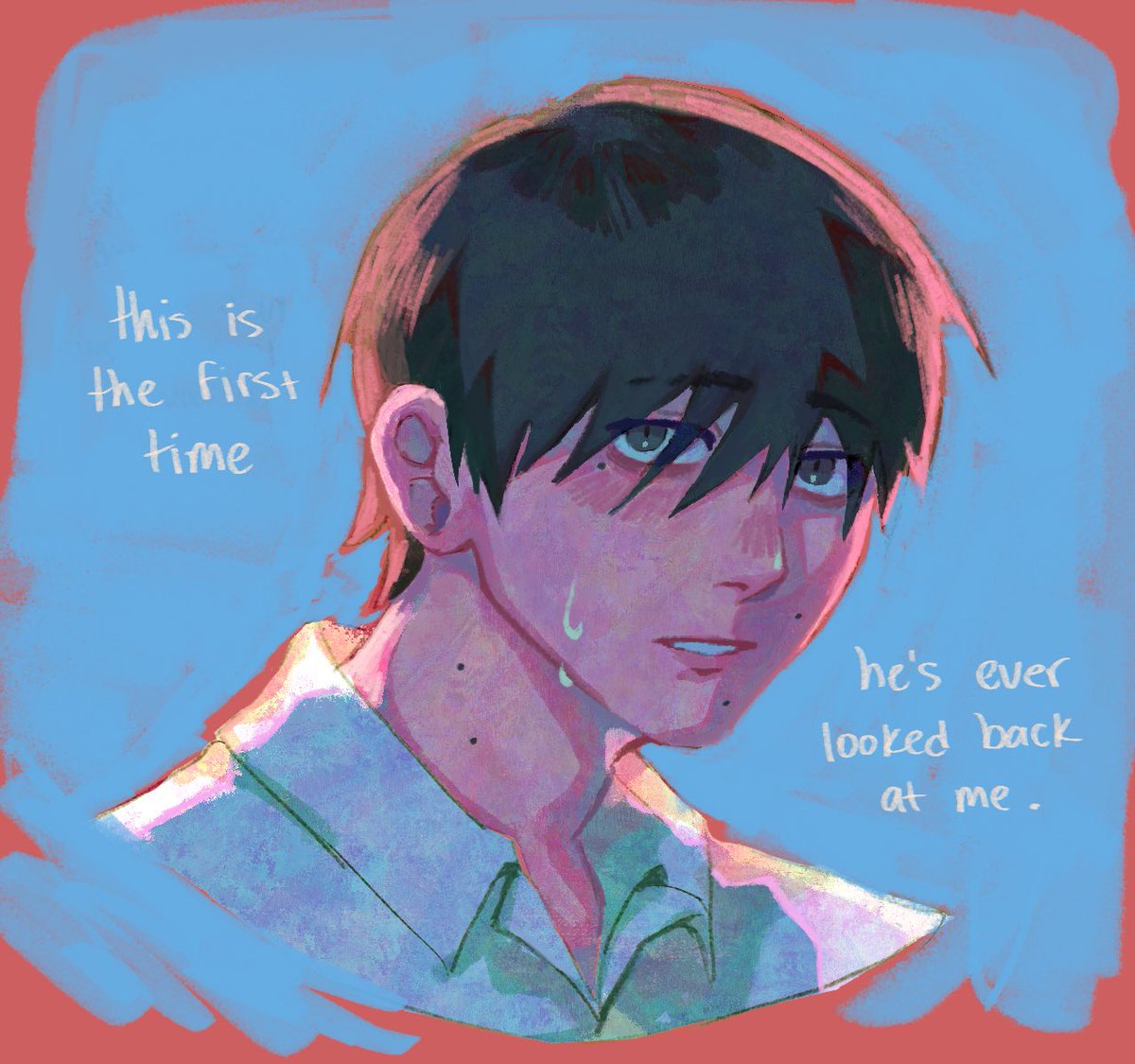 this is the first time he’s ever looked back at me. #thesummerhikarudied