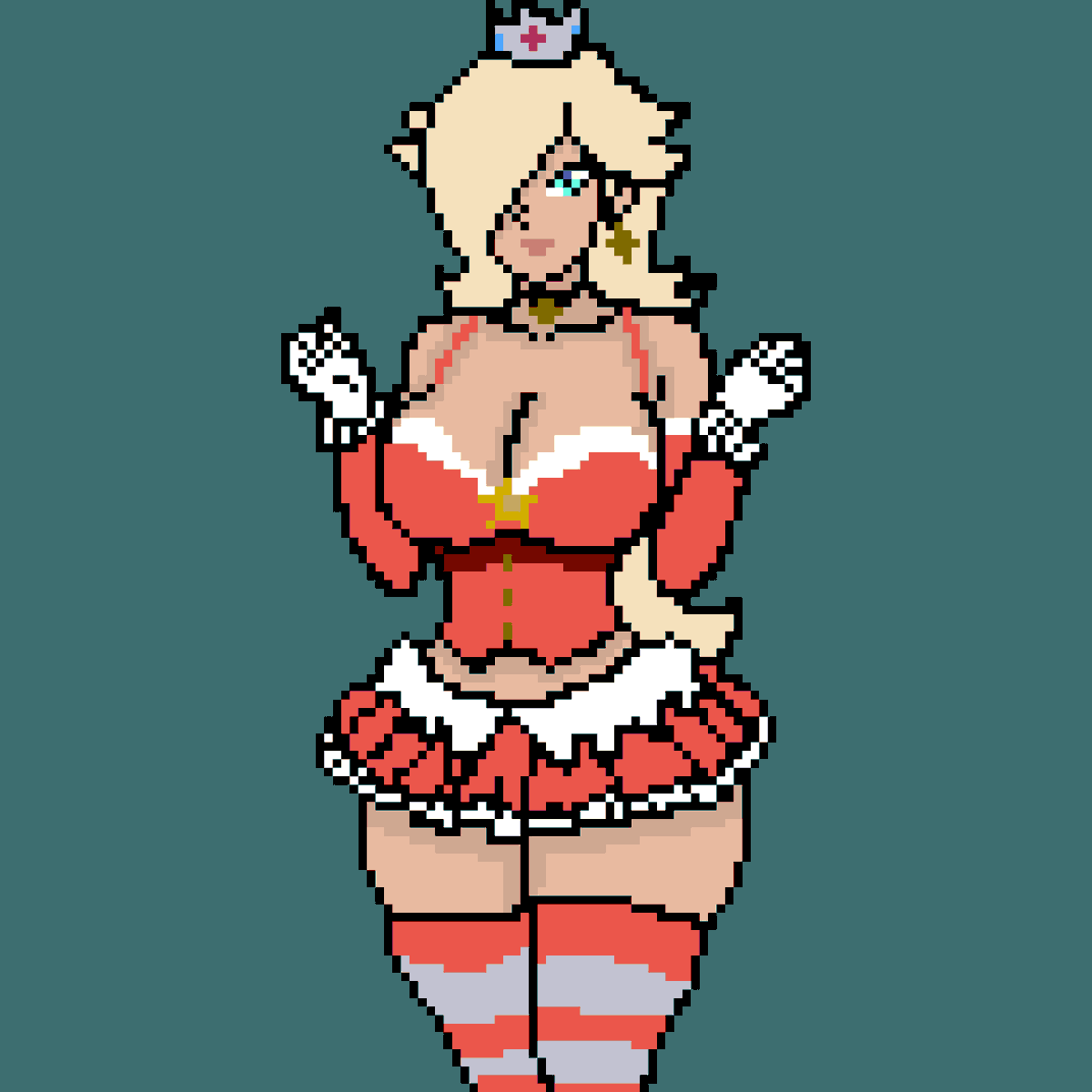FrezzerSr's tweet photo. Rosalina creada en Pixel Studio en Android 
Rosalina created in Pixel Studio on Android 
Feliz inicio de epoca navideña!!!!
#pixelart #Nintendo #hentaiِart https://t.co/jAlXBKtuAR