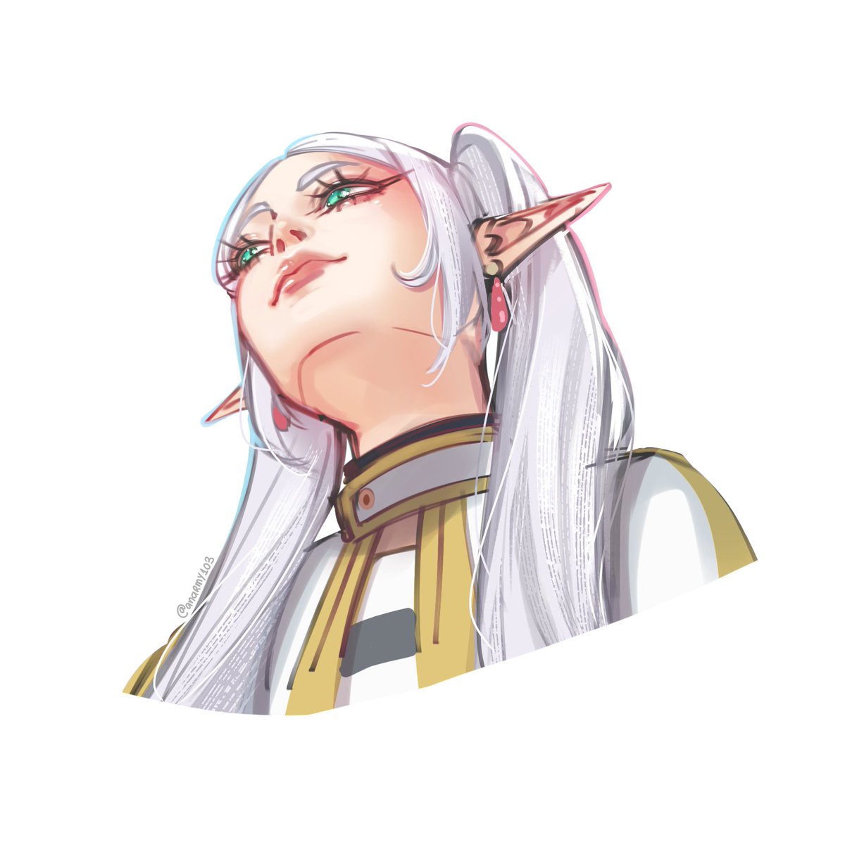 anarmy103's tweet image. I had to take a picture of myself to get it right 😭 I hope I never have to draw from that angle again!!!